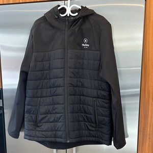 Hurley Men's Black Puffer Jacket